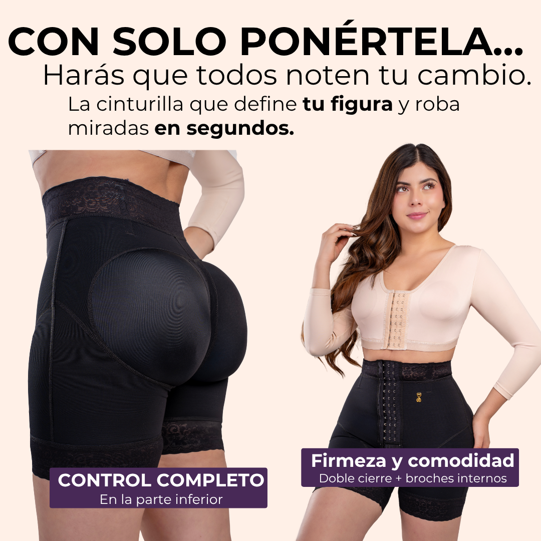 Faja Shorth Powernet cola invisible media pierna cierre invisible