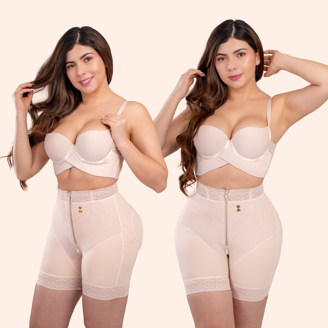Faja Shorth Powernet cola invisible media pierna cierre invisible