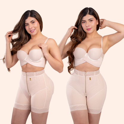 Faja Shorth Powernet cola invisible media pierna cierre invisible