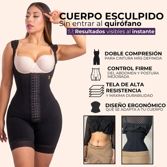 Faja Corset 9 varillas cola tira ancha invisible 3 broches