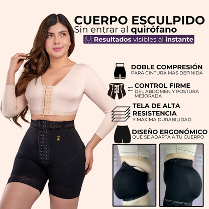 Faja Shorth Powernet cola invisible media pierna cierre invisible